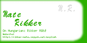 mate rikker business card